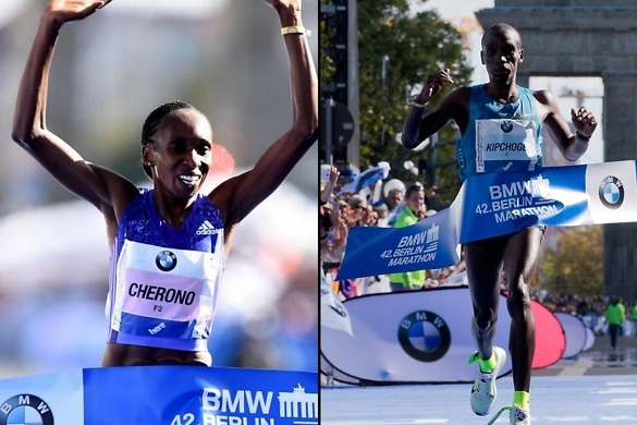 Kipchoge and Cherono triumph at BMW Berlin Marathon 2015