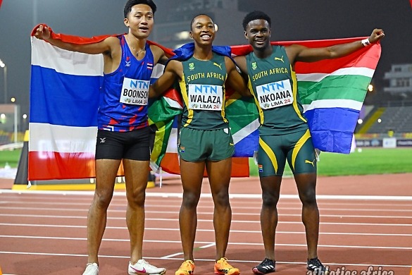 South Africans dominate World U20 Men’s 100m podium in Lima