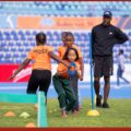 Letsile Tebogo with kids at the Kids Athletics activation at the World Athletics Relays Gaborone 26 on Friday May 1, 2026 in Gaborone, Botswana / Photo: Christel Saneh for World Athletics