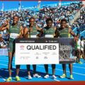 Team South Africa in the Men's 4x100 Metres Relay at the Debswana World Athletics Relays Gaborone 26 on May 2, 2026 in Gaborone, Botswana / Photo credits: Monirul Bhuiyan for World Athletics