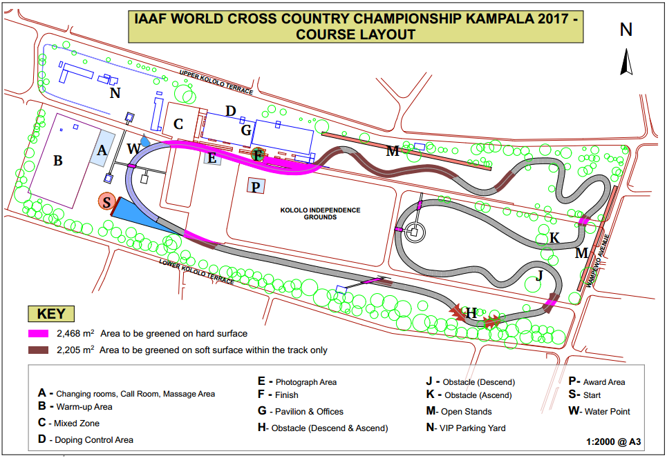 Course Map - IAAF Kampala 2017