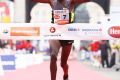 Henry Sugut winning Vienna City Marathon/Photo Credit: VCM/Jean-Pierre Durand