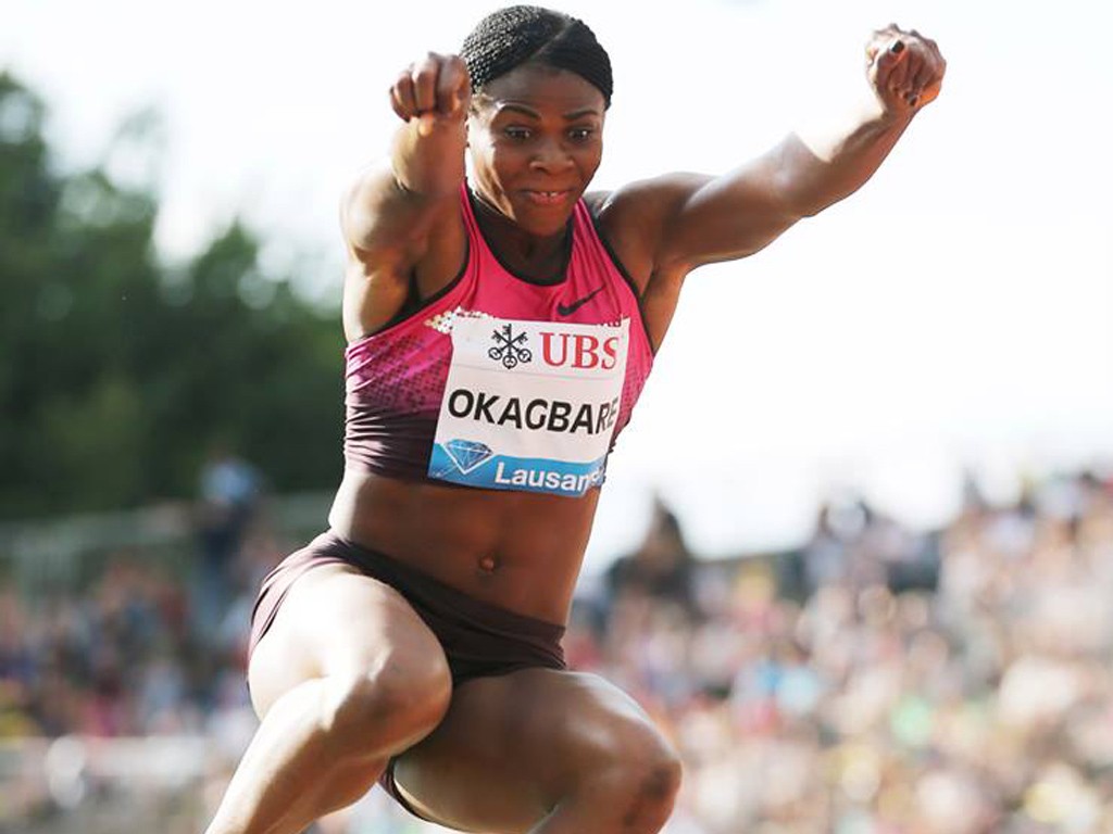 Nigeria's Blessing Okagbare in action