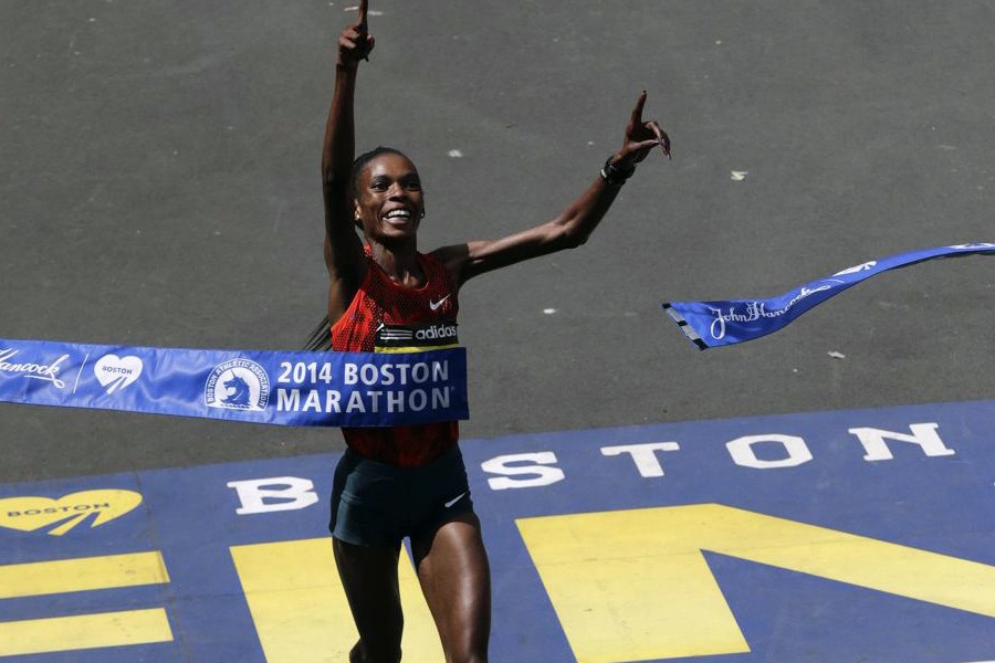 Rita Jeptoo breaks course record with third Boston victory/ Photo: AP