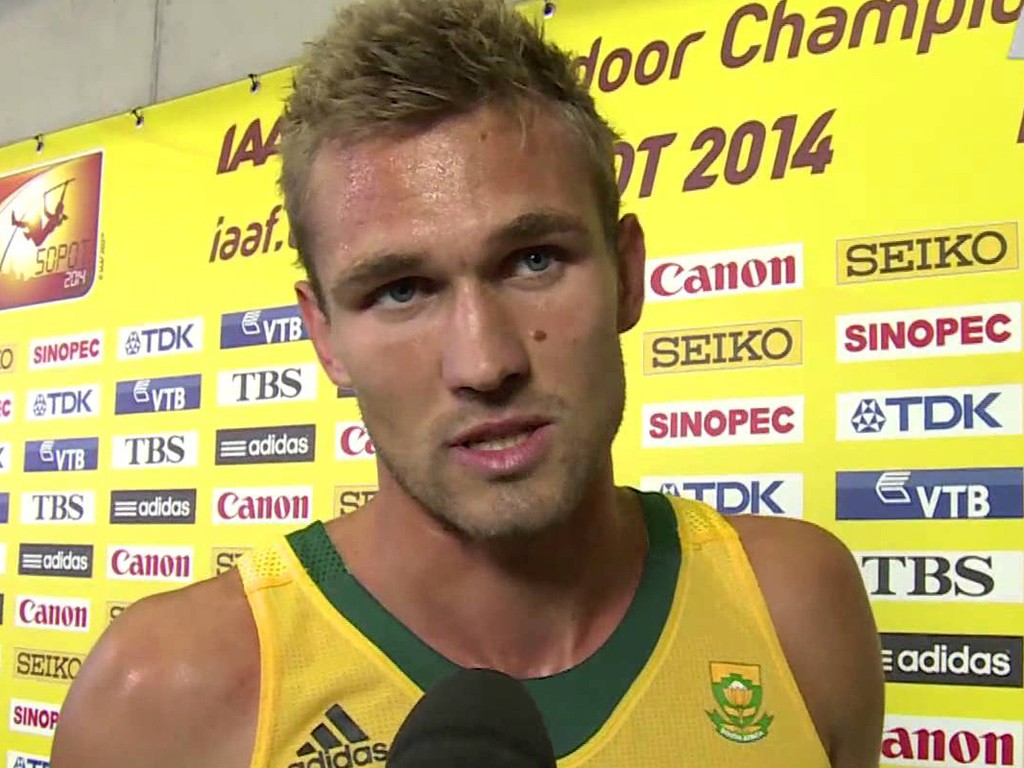 South Africa's Andre Olivier won the men's 800m in 1:44.88 at Beijing’s IAAF World Challenge meeting on Wednesday.