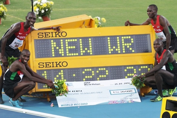 Kiprop leads Kenya to World Record at IAAF World Relays
