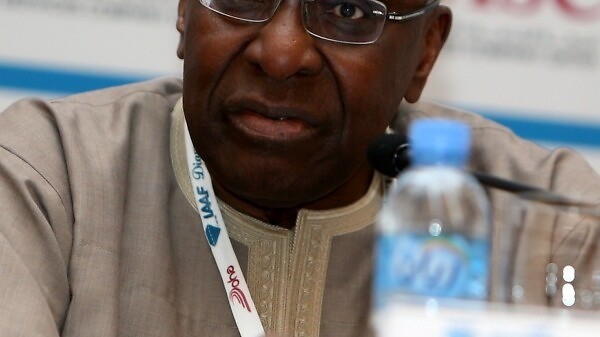 IAAF President, Lamine Diack at the 2014 IAAF Diamond League in Doha / Photo credit: Doha LOC.
