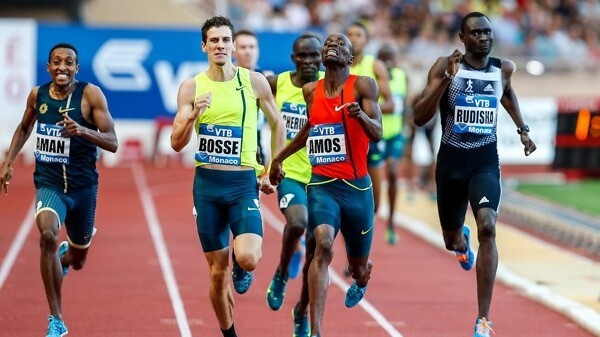 Men's 800m race won by Nijel Amos at the Herculis monaco 2014 - with David Rudisha, Mohammed Aman etc / © Philippe Fitte