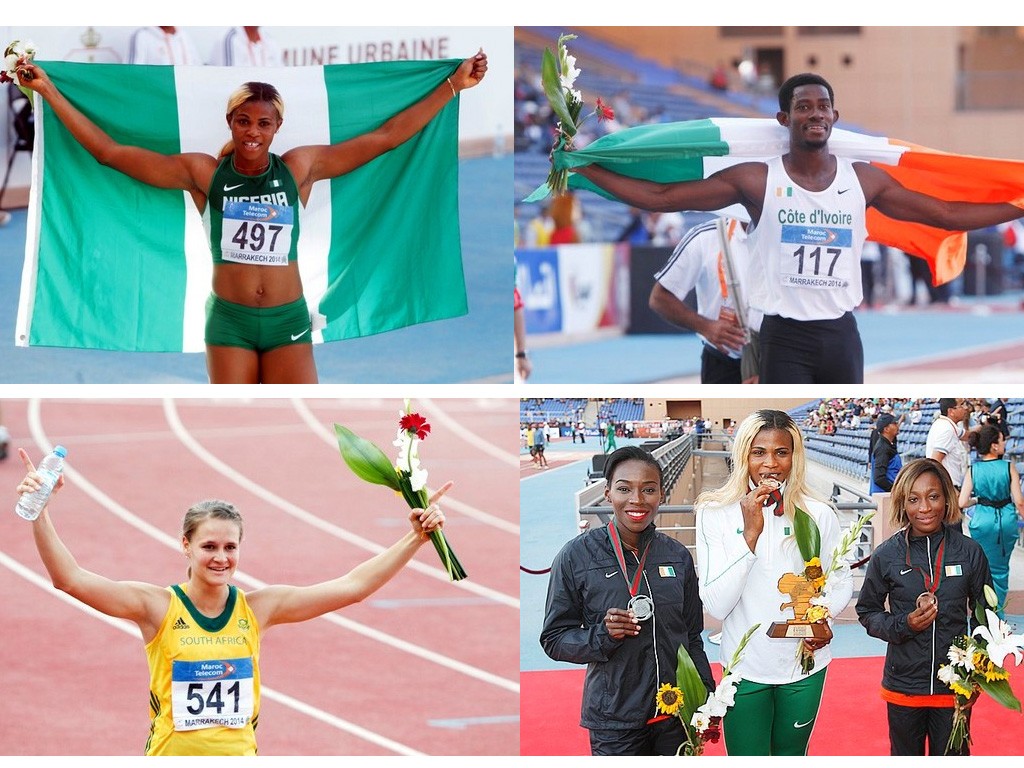 Winners on day 2 at the African athletics championships in Marrakech 2014