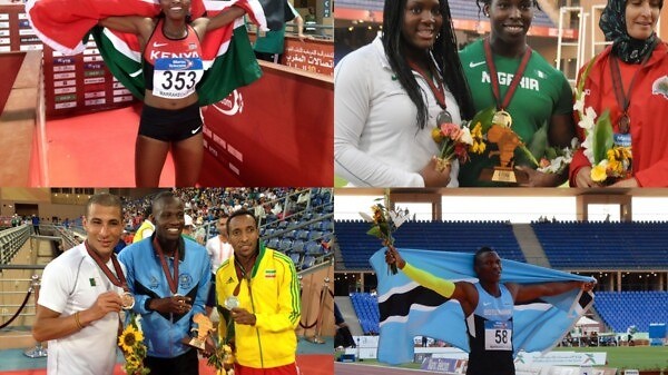 Winners on day 3 at the 19th African Senior Athletics Championships in Marrakech / Photo credit: Yomi Omogbeja