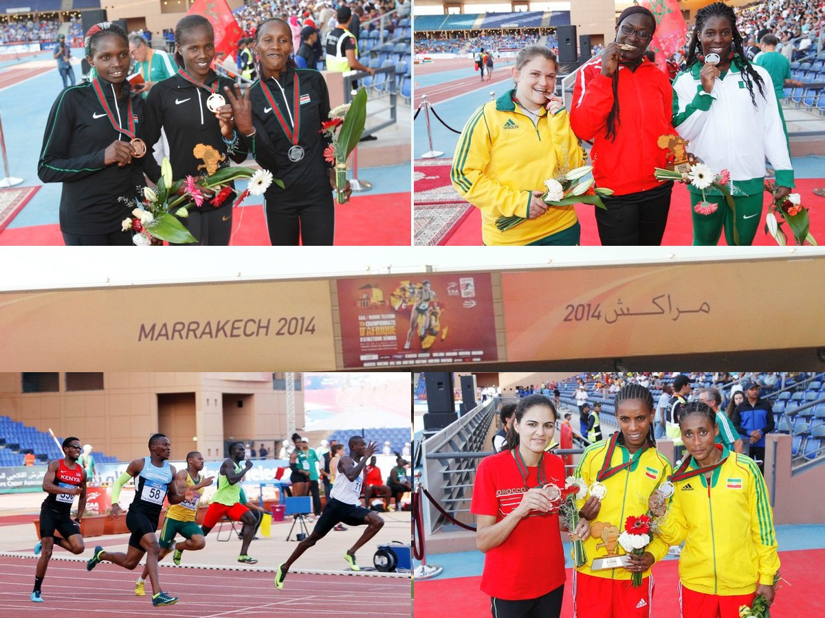 Day 5 winners at the 2014 African Senior Athletics Championships - Marrakech 2014