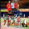 Nguse Amlosom of Eritrea wins the men's 10000m title at the African Championships in Marrakech 2014