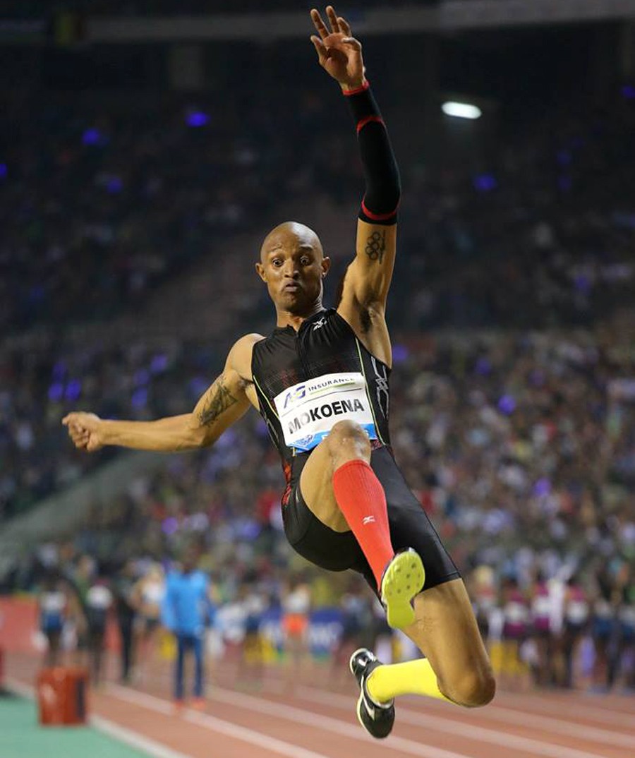 South African Godfrey Khotso Mokoena winning the men's Long Jump in a season’s best of 8.19m in Brussels / Photos: © Gladys Chai von der Laage