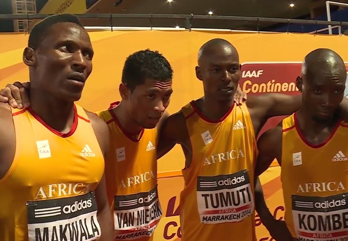 Team Africa 4x400m winning team