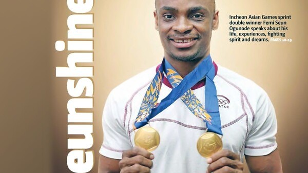 Nigerian-born Qatari sprint champion, Femi Seun Ogunode - Photo credit: DSP Magazine