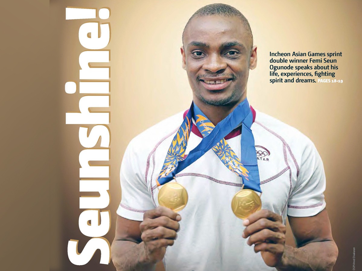 Nigerian-born Qatari sprint champion, Femi Seun Ogunode - Photo credit: DSP Magazine