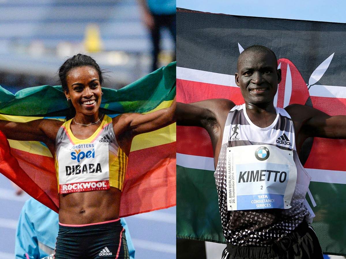 Kenyan Dennis Kimetto and Ethiopian Genzebe Dibaba made the final three-person shortlist for the 2014 World Athlete of the Year Award.