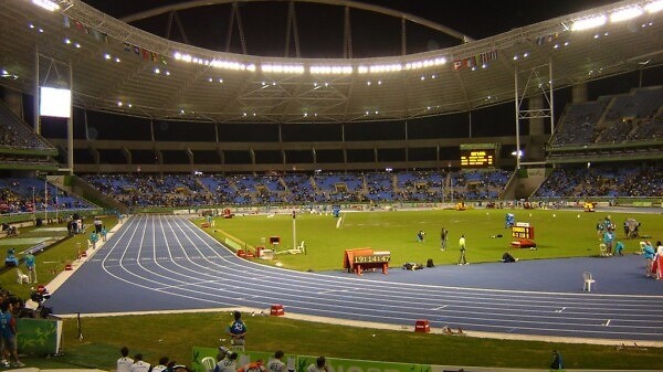 João Havelange Olympic Stadium - Engenho de Dentro, Rio de Janeiro - RJ, 20770-062 during the Pan Am Games in 2007 / Photo Credit: Panoramio/Elberth