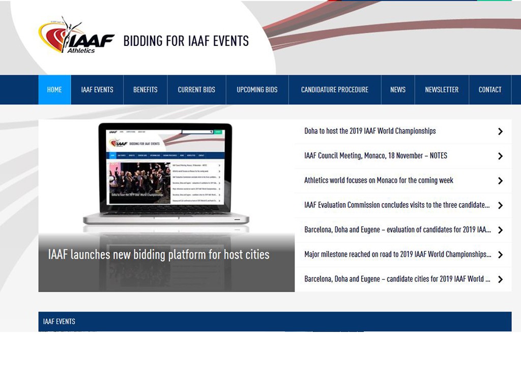 The IAAF has launched its new online platform for potential host cities of its World Athletics Series events.