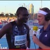 David Rudisha after winning the men's 800m at the 2015 IAAF Melbourne World Challenge.