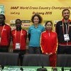 Guiyang 2015: Kenyan Emily Chebet, Geoffrey Kamworor, USA's Chris Derrick and Sonia O'Sullivan athletes / Photo credit: © Getty Images for IAAF