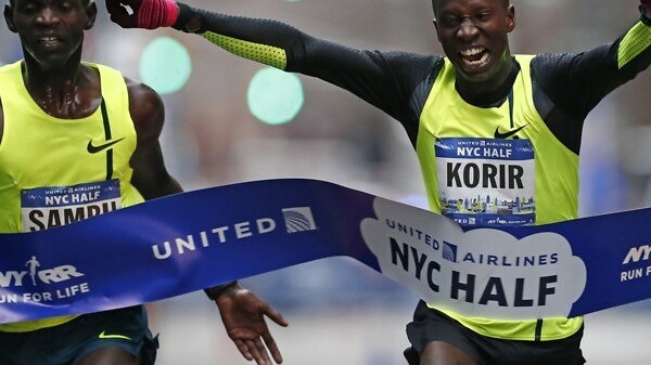 Leonard Korir wins 2015 NYC Half Marathon / Photo Credit: Rich Schultz/Getty Images
