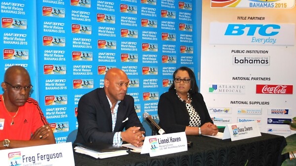 The Local Organizing Committee team at the 2nd IAAF/BTC World Relays 2015 in Nassau, The Bahamas / Photo: LOC