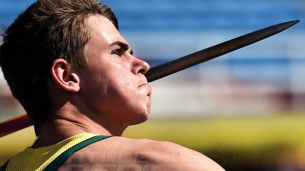 Paul Jacobus Botha of South Africa in action during the Boys Javelin Throw Final on day five of the IAAF World Youth Championships, Cali 2015