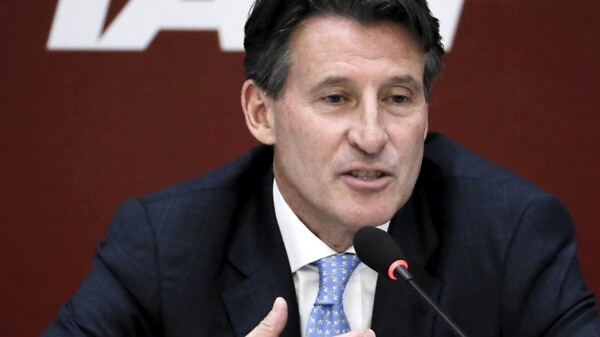 Newly elected President of International Association of Athletics Federations Sebastian Coe speaks at a news conference, in Beijing, August 19, 2015.