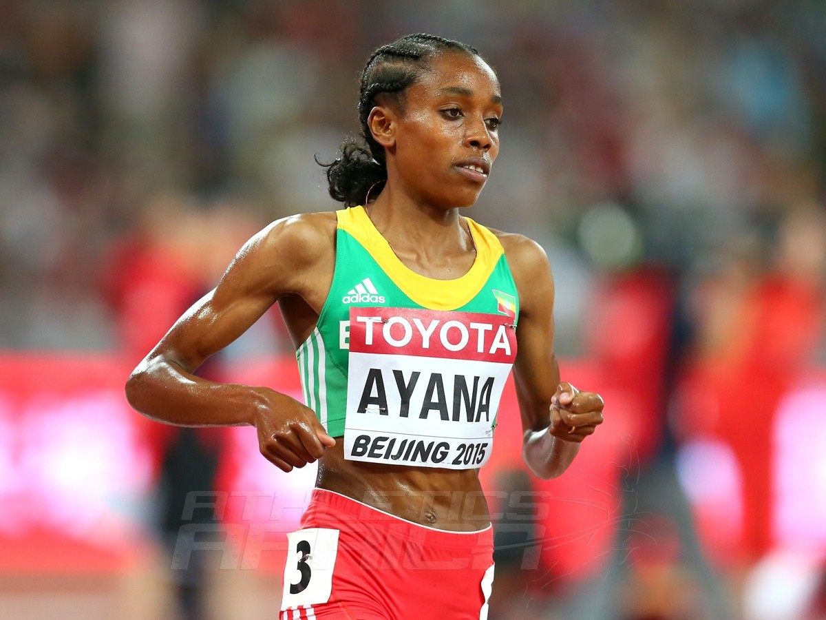 Almaz Ayana of Ethiopia during the women's 5000m race in Beijing / Photo credits: Getty Images for the IAAF