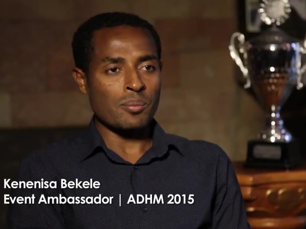 Kenenisa Bekele as the 2015 Airtel Delhi Half Marathon Event Ambassador / Photo Credit: Airtel Delhi Half Marathon