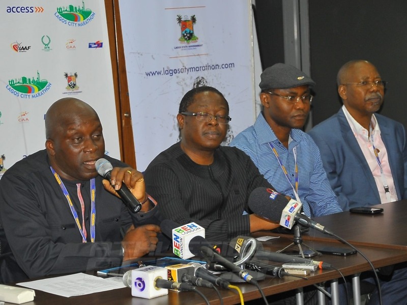 L-R: Deji Tinubu, and Executive Director Personal Banking of Access Bank, Mr Victor Etuokwu, Navy Comodore Omatseye Nesiama and Prof Tunde Makanju / Photo credit: Tunde Eludini