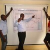 Yussuf Alli shows the Lagos Marathon route map to the media