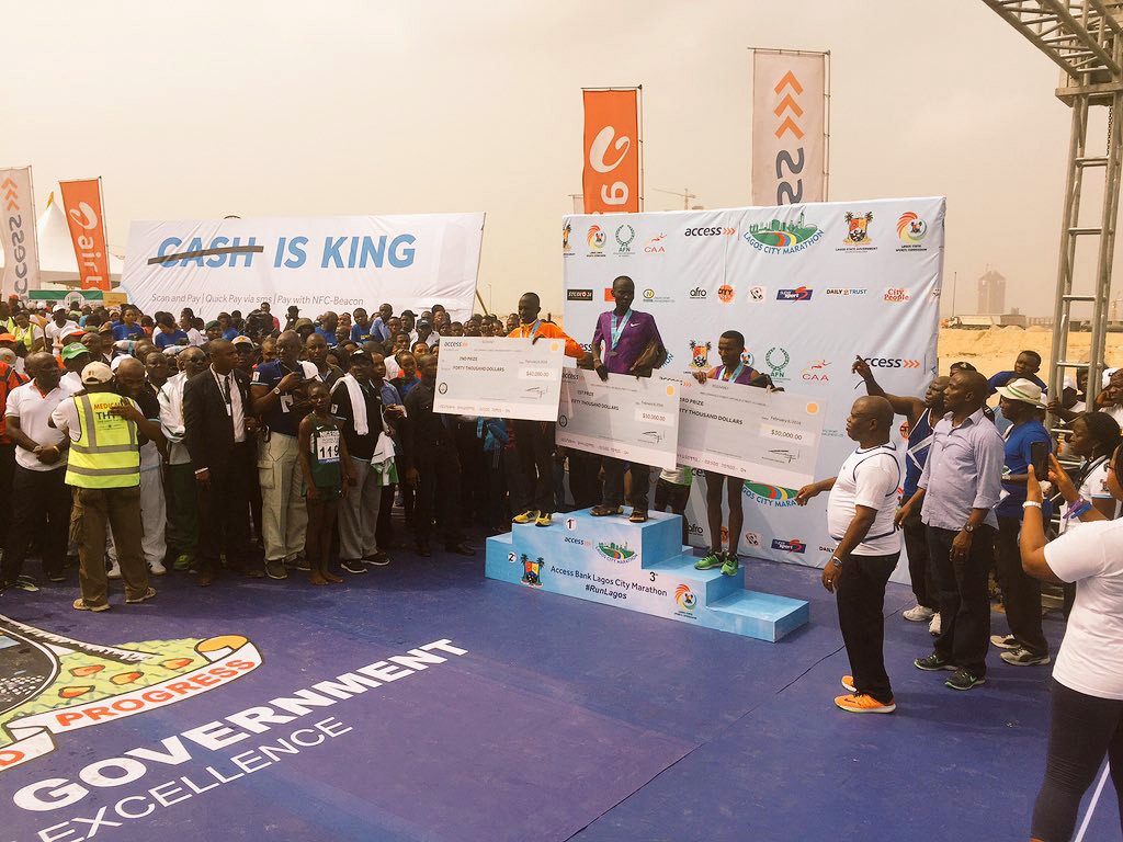 Lagos Marathon 2016 podium