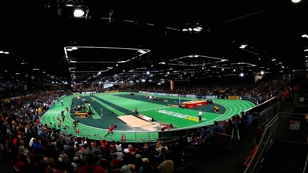 A general view of the start in the Men's 4x400 Metres Relay Final during day four of the IAAF World Indoor Championships at Oregon Convention Center on March 20, 2016 in Portland, Oregon. (Photo by Christian Petersen/Getty Images for IAAF)