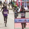 Violah Jepchumba (Kenya) and Ali Kaya (Turkey) winning at the 2016 Istanbul Half Marathon / Photo Credit: Bob Ramsak