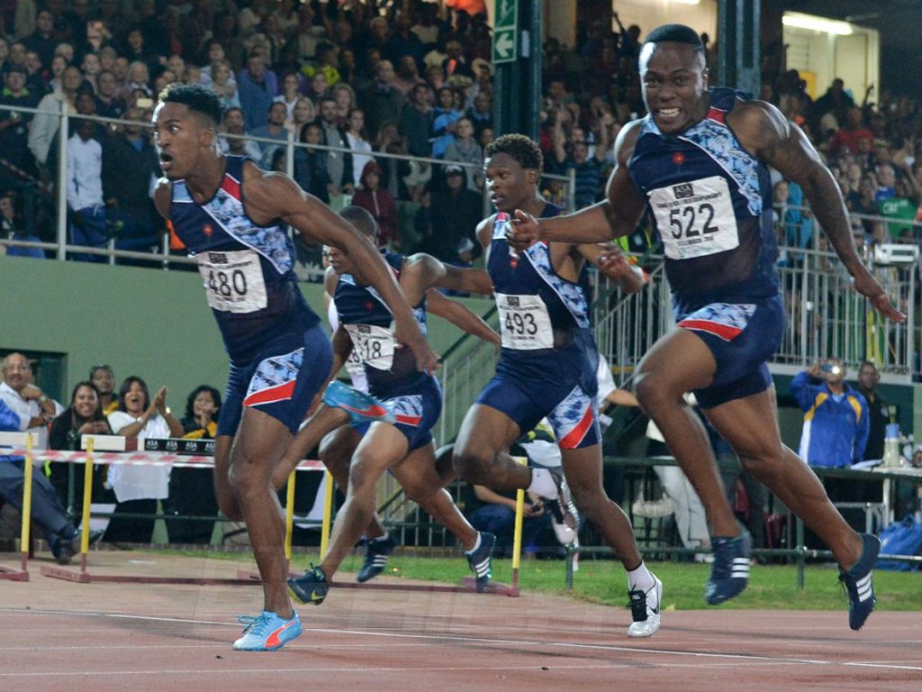 Henricho Bruintjies pulled off the victory in 10.17, with Akani Simbine second in 10.21