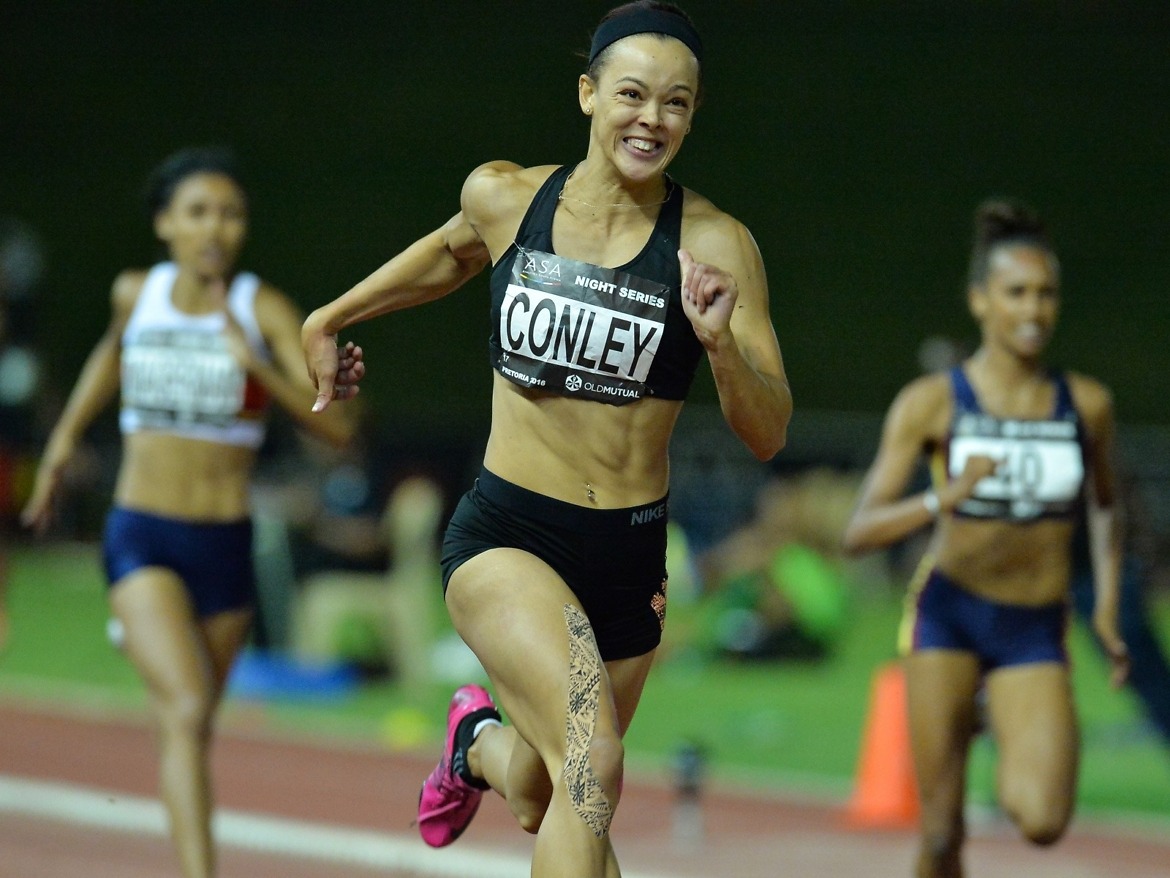 Alyssa Conley winning at the 2016 ASA Night Series in Pretoria / Photo credit: Roger Sedres
