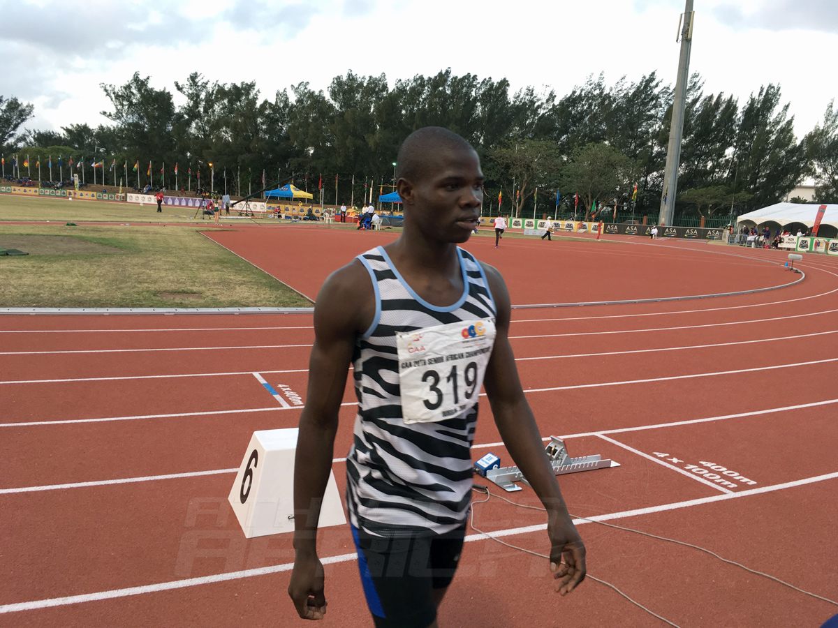 Botswana's Baboloki Thebe won the men's 400m Gold medal at the 20th African Senior Championships – Durban 2016 / Photo: Yomi Omogbeja