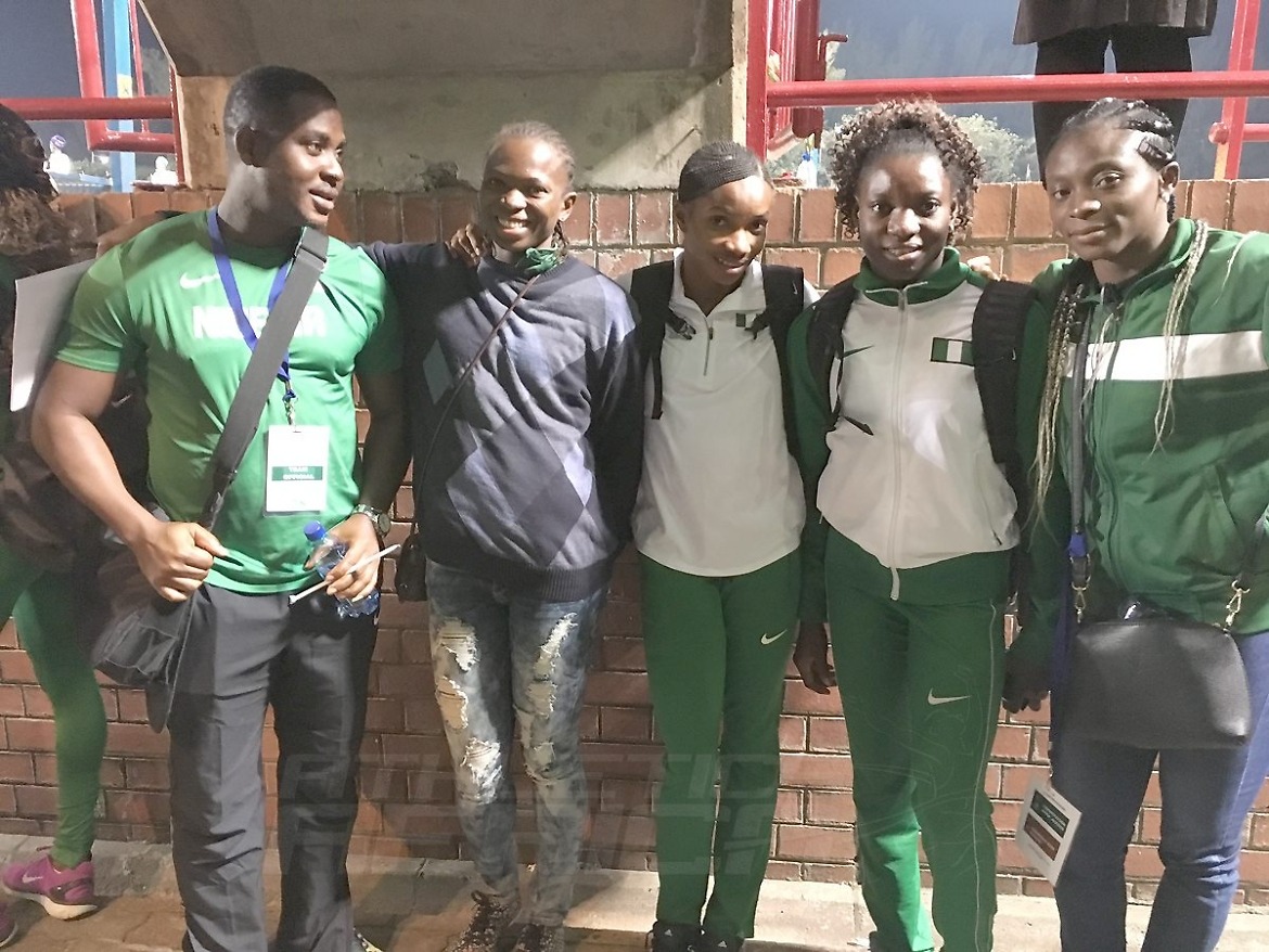 Nigerian athletes at the 2016 African Senior Athletics Championships in Durban, South Africa/ Photo copyrights: Yomi Omogbeja