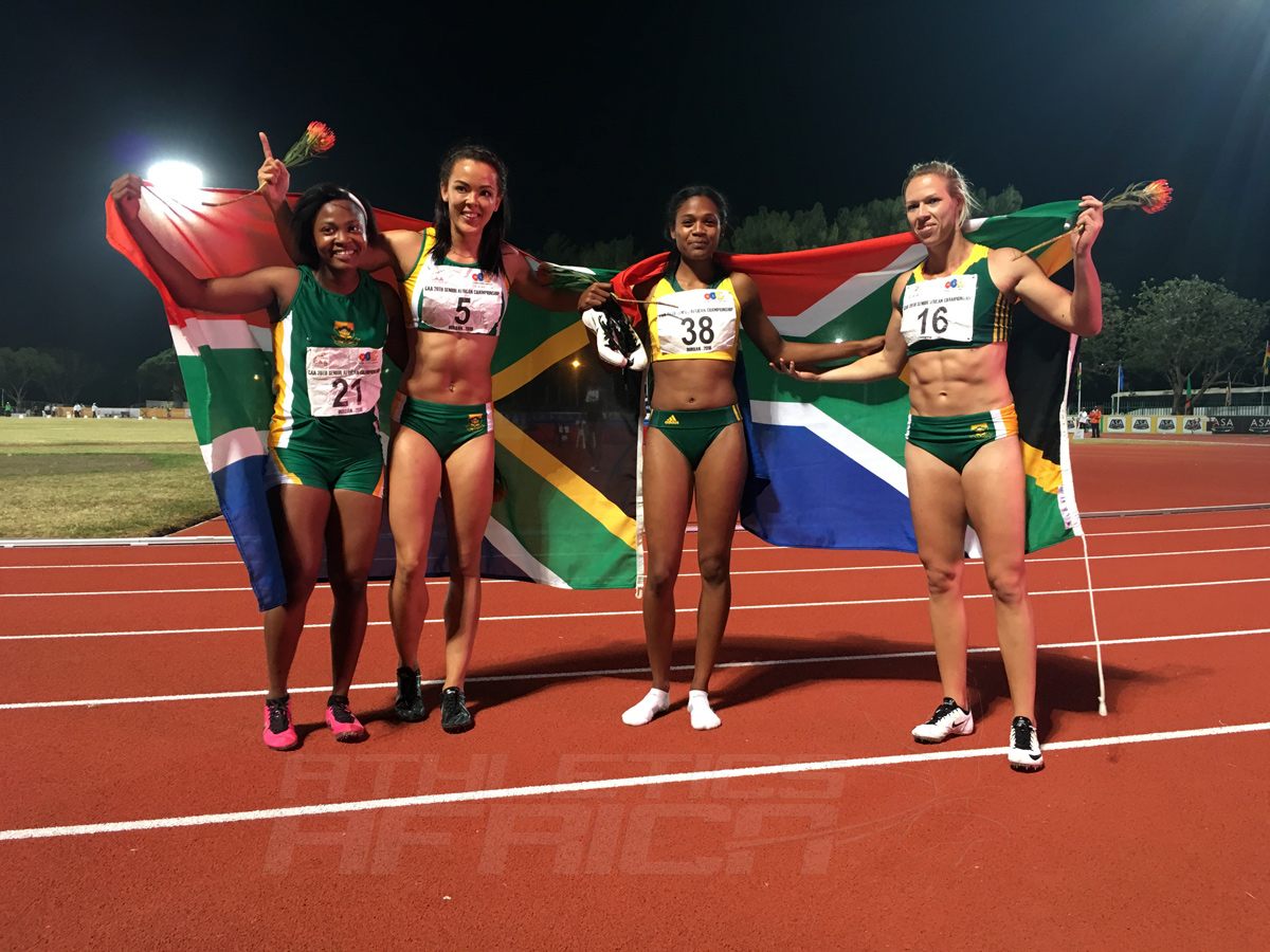 Team South Africa - women's 4x400m relay at Durban 2016 / Photo credit: Yomi Omogbeja