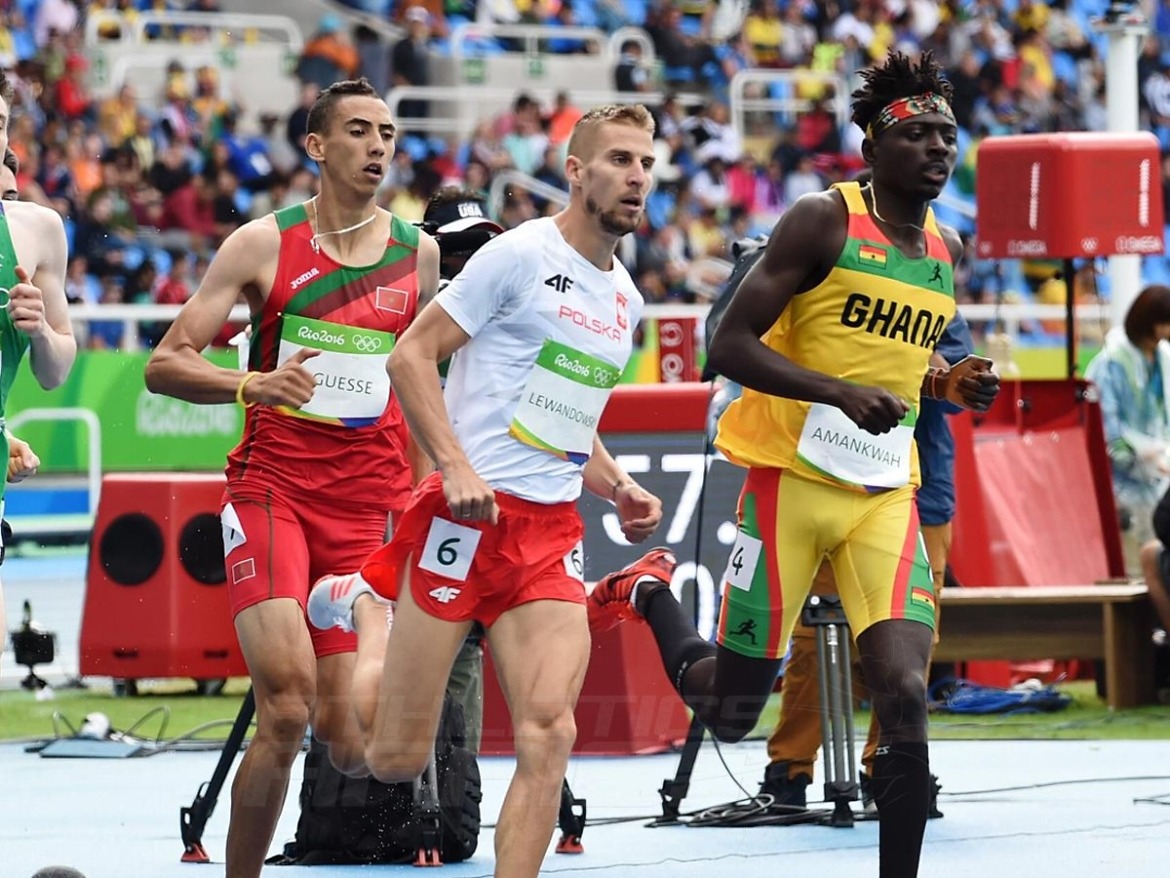 Alex Amankwah of Ghana Men's 800m Heats on day one at Rio 2016 / Photo credit: Norman Katende for AthleticsAfrica
