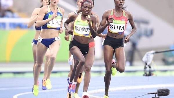 Eunice Sum of Kenya during the women's 800m Heats on day 6 of Athletics competition at the Rio 2016 Olympics / Photo credit: Norman Katende