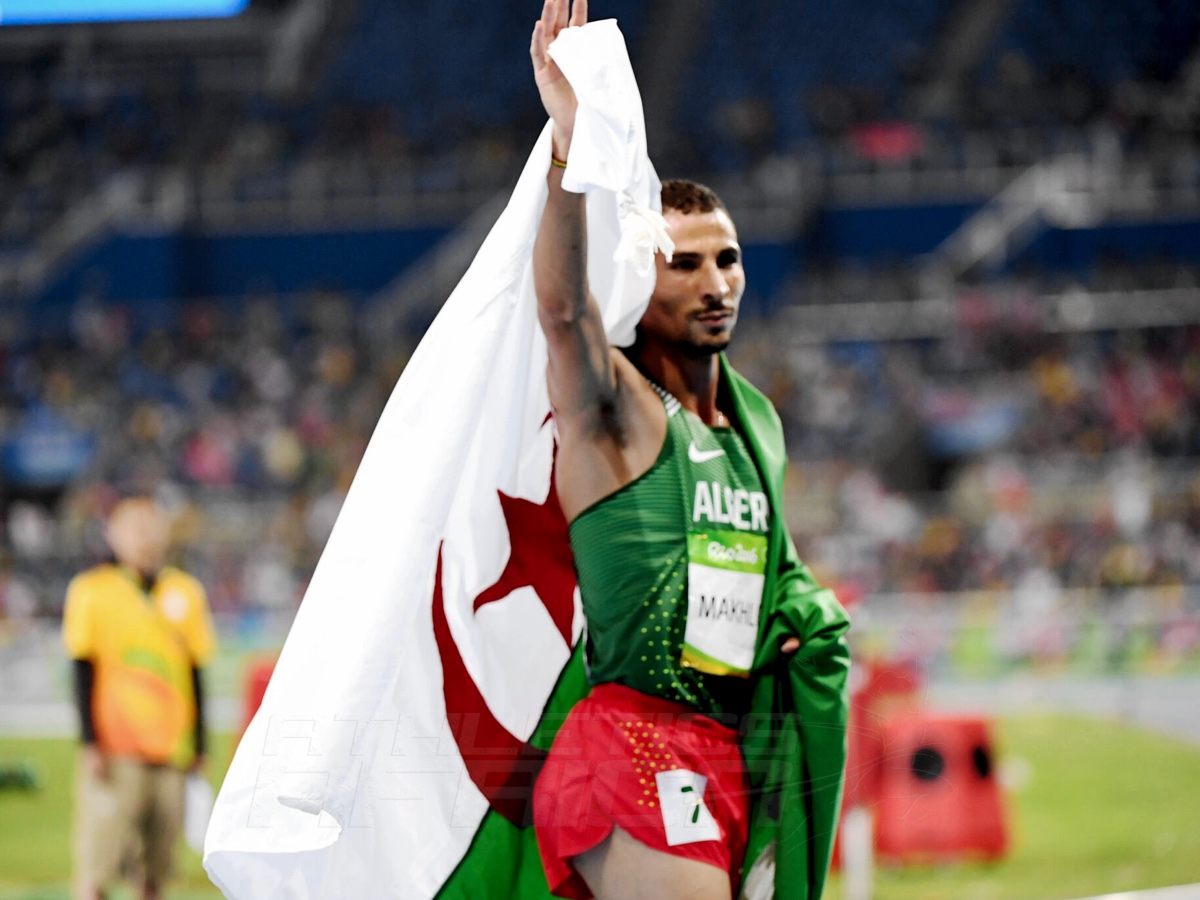 Taoufik Makhloufi the men's 1500m Final on day 8 of Athletics competition at the Rio 2016 Olympics / Photo credit: Norman Katende