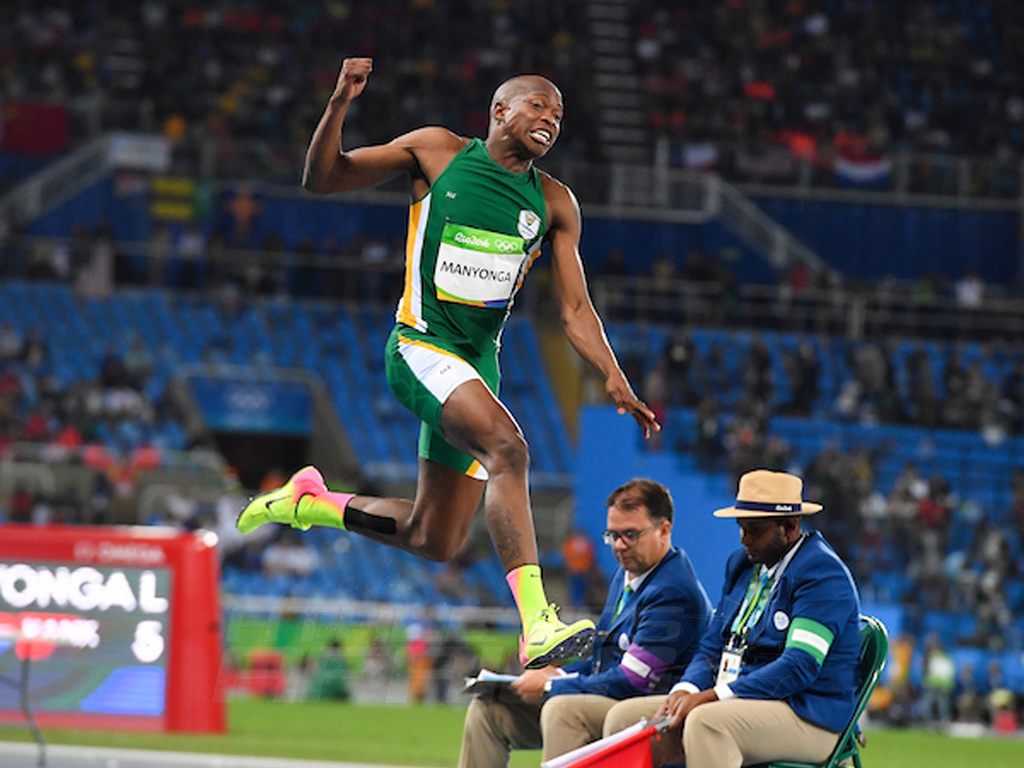 Luvo Manyonga of South Africa competing in men's long jump at Rio 2016 / Photo credit: Roger Sedres