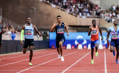 Wayde van Niekerk (RSA) set a Meeting Record of 43.73 in the Men's 400m at the 2017 Herculis EBS in Monaco Photo Credit: Philippe Fitte / IAAF