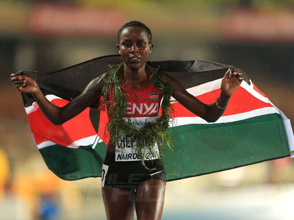 Kenya's Emmaculate Chepkirui after the 3000m at the IAAF World U18 Championships Nairobi 2017 / Photo Credit: Getty Images for the IAAF