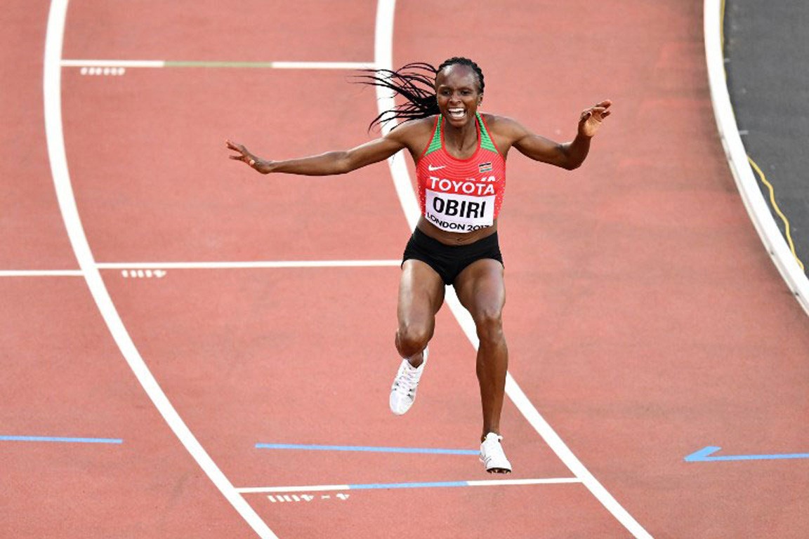 Kenya's Hellen Onsando Obiri compete during the women's 5000m athletics event at the 2017 IAAF World Championships at the London Stadium / Photo credit: AFP