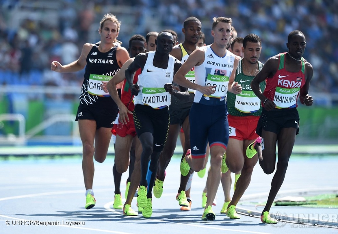 Some of the refugee athletes taking part in Ashgabat 2017.