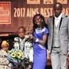 Mary Keitany with her family during the gala in Athens (photo credit: SEGAS-AMA)